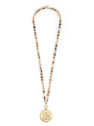 Alternate view of Florence Beige 2-in-1 Toggle Necklace
