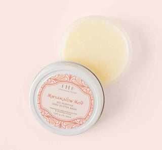 FHF Marshmallow Melt All-Purpose Balm in sleek jar with elegant labeling, ideal for nourishing skincare needs.
