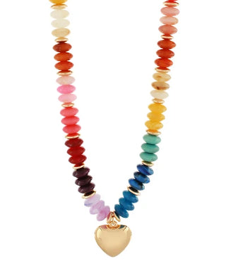 Mable Puffy Heart Bead Magnetic Necklace

