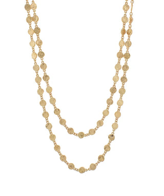 Gold Disc Bead Necklace
