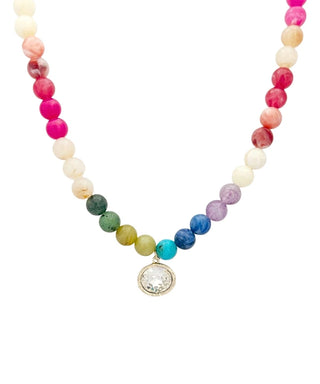 What a Wonderful World Beaded Magnetic Necklace w/ Pendant
