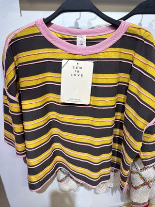 Hello Honey Stripe Boxy Top

