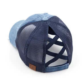 Trendy Denim Blue Hat with Customizable Initials - Stylish and Personalized Headwear