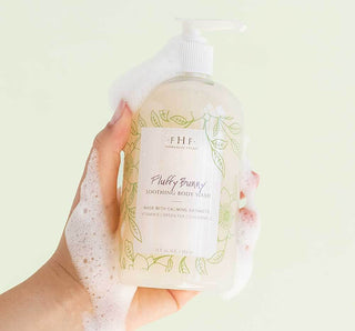 FHF Fluffy Bunny® Body Wash - Luxurious, nourishing skin care in elegant packaging, perfect for a refreshing shower routine.