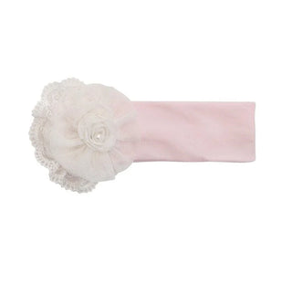 Haute Baby Precious Blush Pink & White Lace Infant Headband