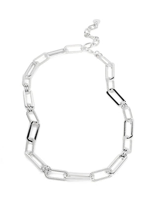 Alternate view of Silver Classic & Rope Links Necklace

