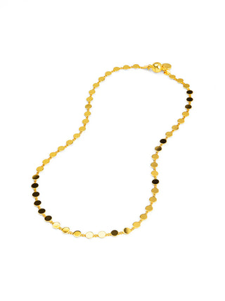 Gold Dot Disc Magnetic Closure Necklace
