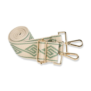 SAGE GREEN HydroBag® HANDLE™ Purse w/ Patterned Crossbody Strap