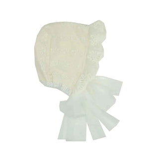 Haute Baby Mary Catherine Ivory Infant Bonnet
