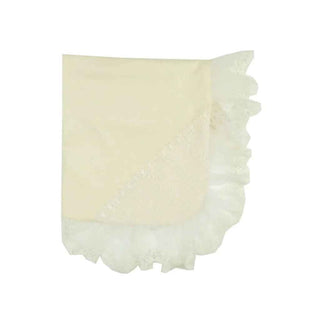 Haute Baby Mary Catherine Ivory Lace Receiving Blanket