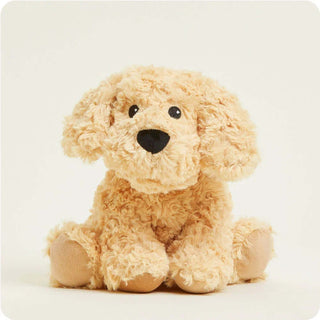 Warmies Golden Dog Microwavable Plush: Cozy and soothing stuffed animal for warmth and comfort therapy.
