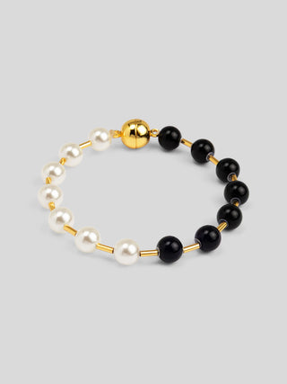 Black & White Pearl Magnetic Bracelet