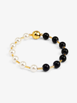 Black & White Pearl Magnetic Bracelet

