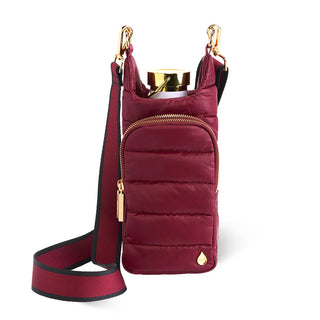 DARK CHERRY HydroBag® Purse w/ Stripe Crossbody Strap