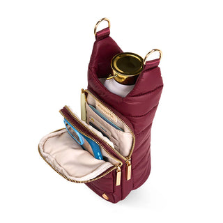 DARK CHERRY HydroBag® Purse w/ Stripe Crossbody Strap