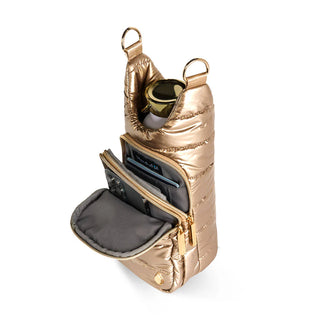 GOLD HydroBag® HANDLE™ Purse w/ Gold Stripe Crossbody Strap