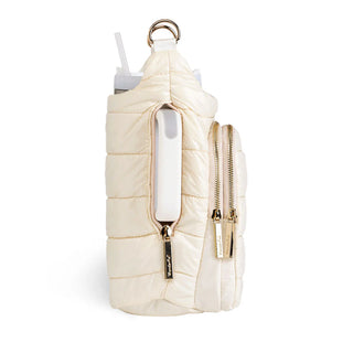 IVORY GLOSSY HydroBag® HANDLE™ Purse w/ Crossbody Strap