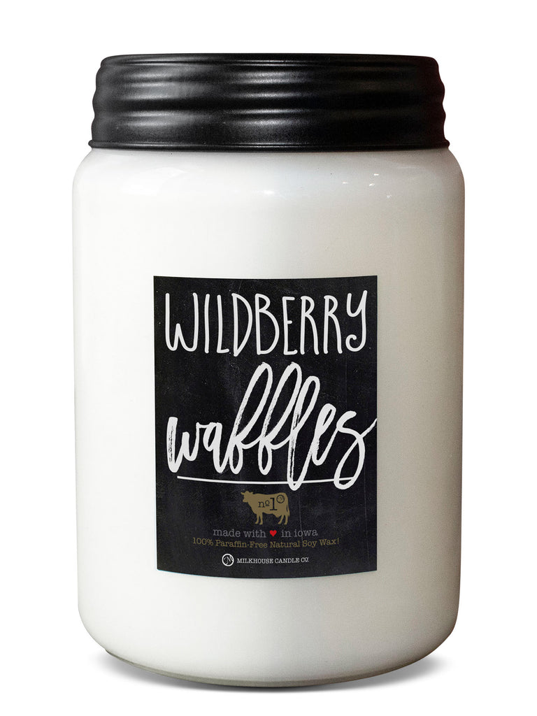 Milkhouse Candle - WILDBERRY WAFFLES 26oz Mason Jar - The Gypsy Belle Boutique