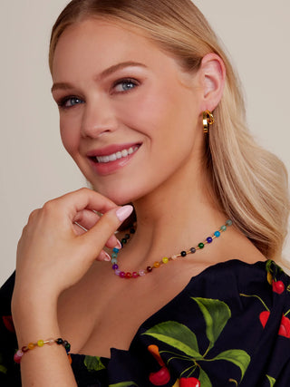 Alternate view of Confetti Glass Bead Magnetic Necklace
