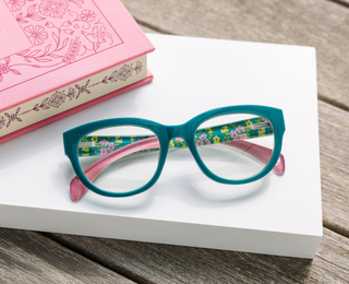 Alternate view of Bee Teal Floral Readers by Peepers
