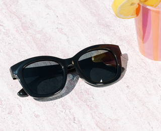 Alternate view of Center Stage Black Polarized Sunglasses by Peepers
