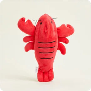 Cozy and adorable Warmies Lobster microwavable plush toy for soothing warmth and comfort in a vibrant red hue.