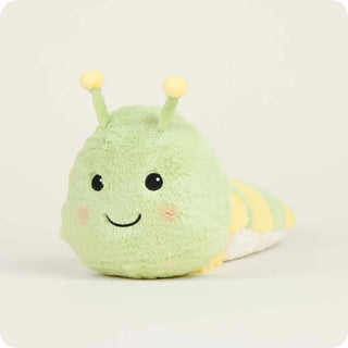 Colorful Warmies Caterpillar Microwavable Plush for soothing heat therapy and cozy comfort.
