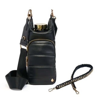 HydroBag® Vegan Leather with Strap Bundle in Brown and Cream, stylish and eco-friendly accessory, available in two colors.