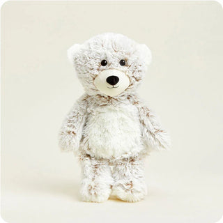 Cute and cozy Warmies Marshmallow Brown Bear microwavable plush for soothing warmth and comfort. Perfect gift for kids.