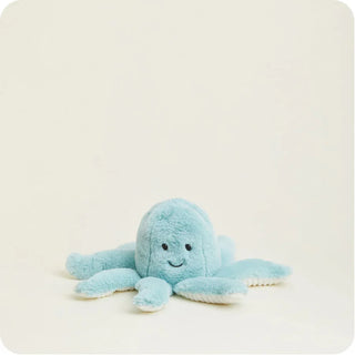 Cute Warmies Octopus Microwavable Plush in purple with friendly eyes, perfect for soothing warmth and relaxation.