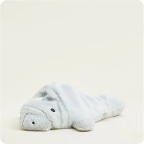 Cozy Warmies Manatee plush, microwavable for soothing warmth, perfect for relaxation and comfort; ideal gift for all ages.