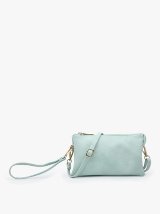 SEAFOAM Crossbody Faux Leather Organizer Purse, elegant and versatile with multiple compartments for stylish on-the-go organization.