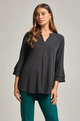 Dear Scarlett Solid Bell Sleeve Top (3 COLORS)