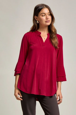 Dear Scarlett Solid Bell Sleeve Top (3 COLORS)