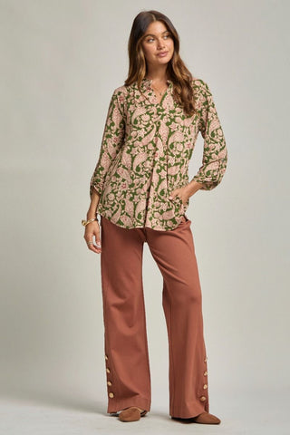 Dear Scarlett Olive & Clay Paisley Lizzy Top