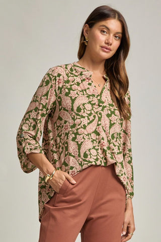Dear Scarlett Olive & Clay Paisley Lizzy Top