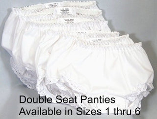 Charming white baby bloomers diaper cover with ruffled lace trim, perfect for a stylish and comfortable fit.