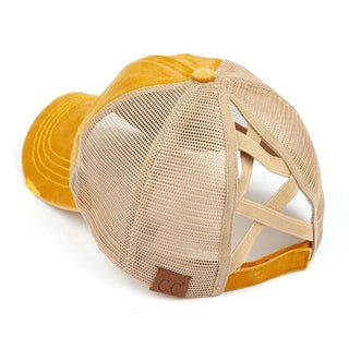 Stylish mustard hat showcasing "Initial This Hat Bar" design, perfect for adding a personalized touch to your wardrobe.